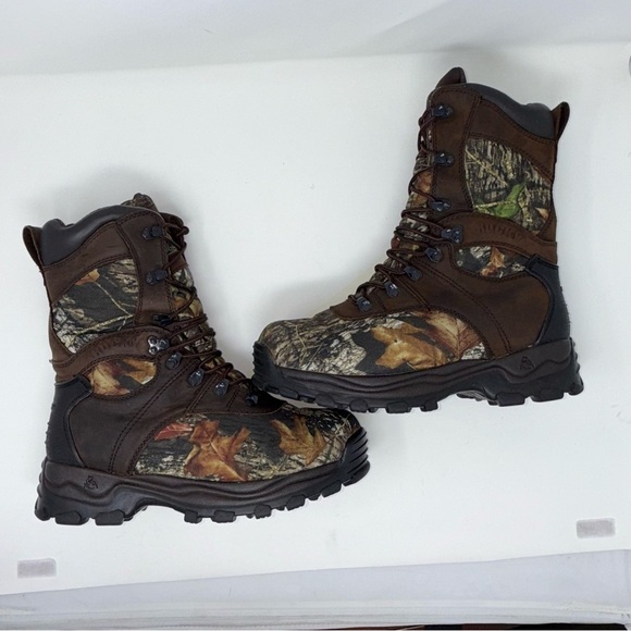 Rocky Sport Utility Max Brown and Green Outdoor Boots with Camouflage Design main image 7
